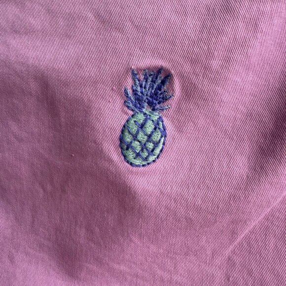 Vineyard Vines Pineapple Embroidered Chino Casual Shorts Women's Size 0 - Picture 8 of 11